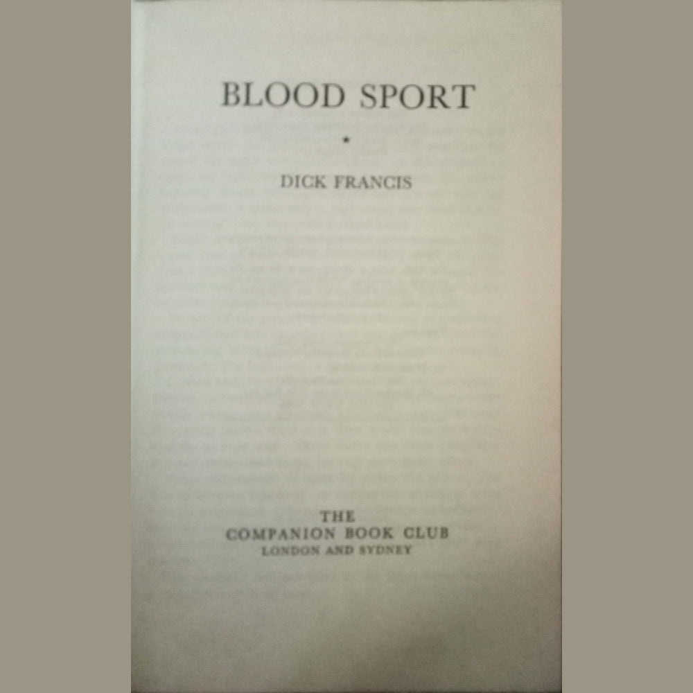 Blood Sport by Dick Prancis