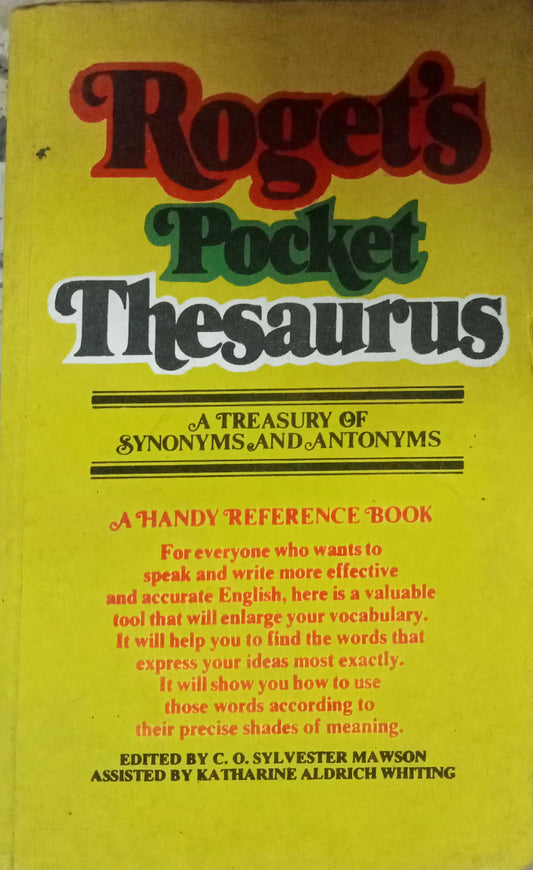 Roget's Pocket Thesaurus by C.O. Sylvester Mawson