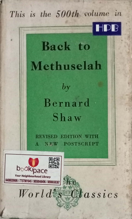 Back To Methuselan by Bernard Shaw