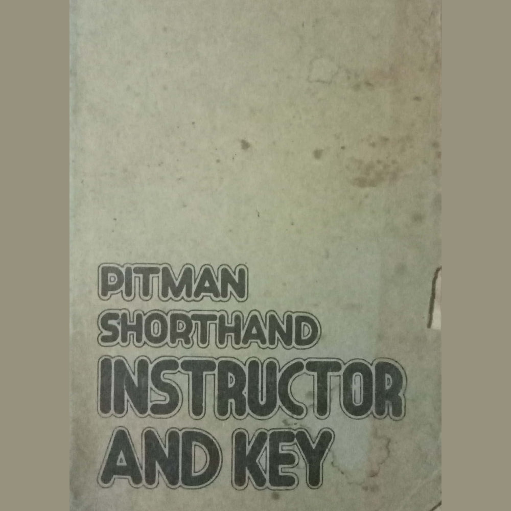 Instructor And Key by Pitman Shorthand – Inspire Bookspace