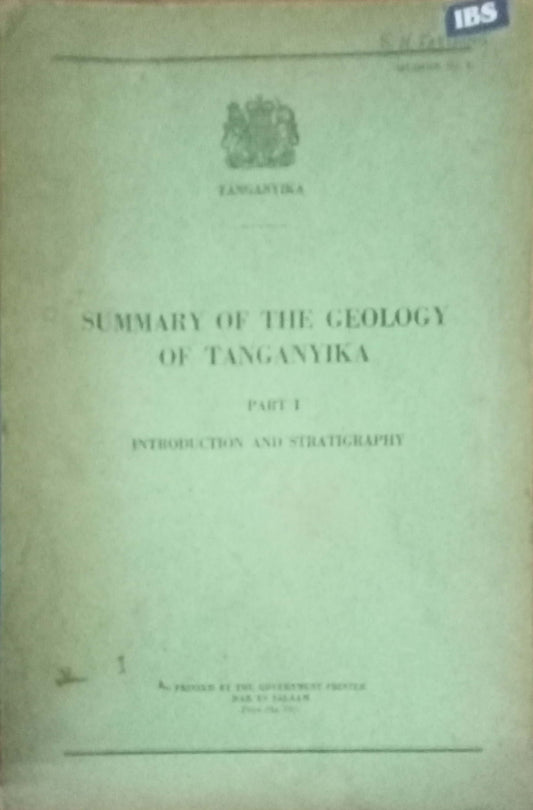 Summary Of The Geology Of Tanganyika