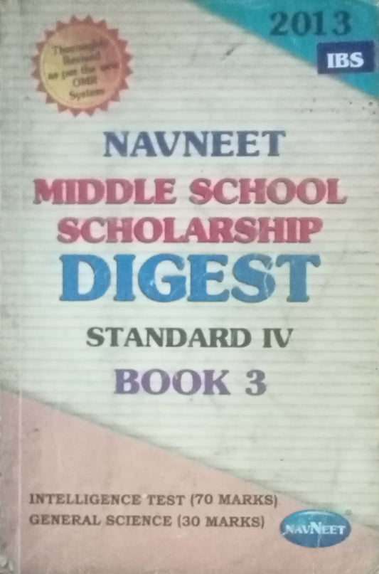 Navneet Middle School Scholarship Digest STD IV Book 3