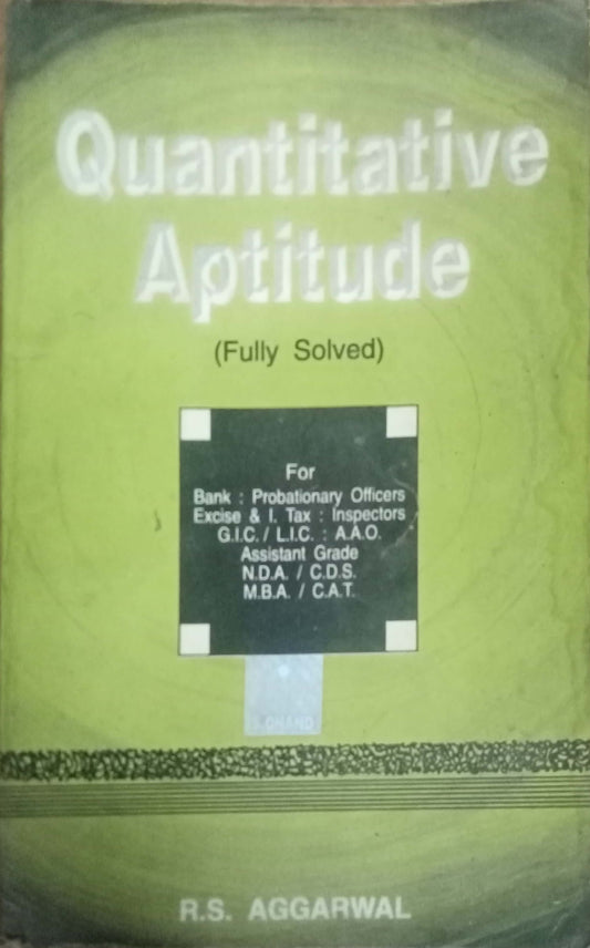 Quantitative Aptitude by R.S. Aggarwal