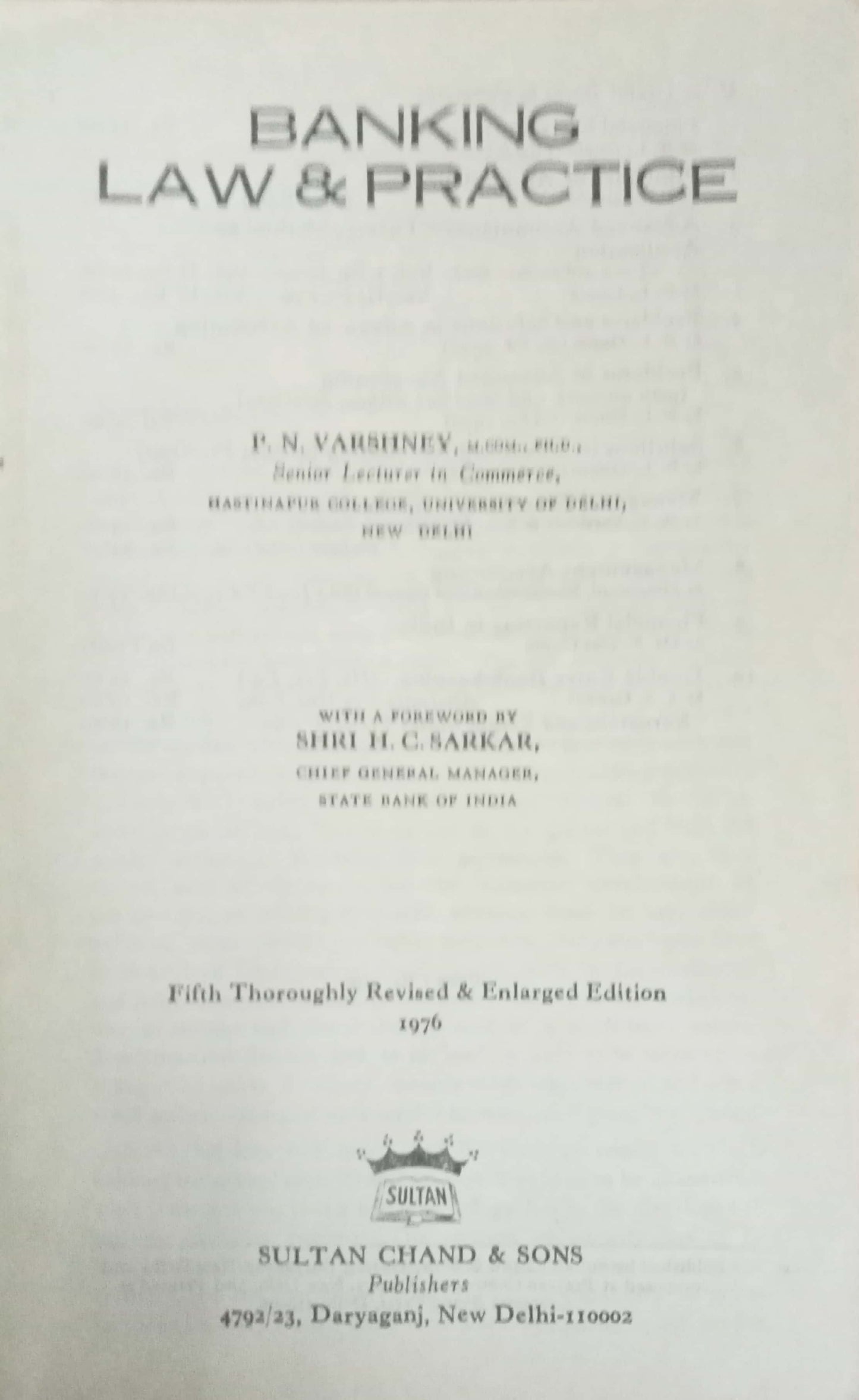 Banking Law & Practice by P.N. Varshney