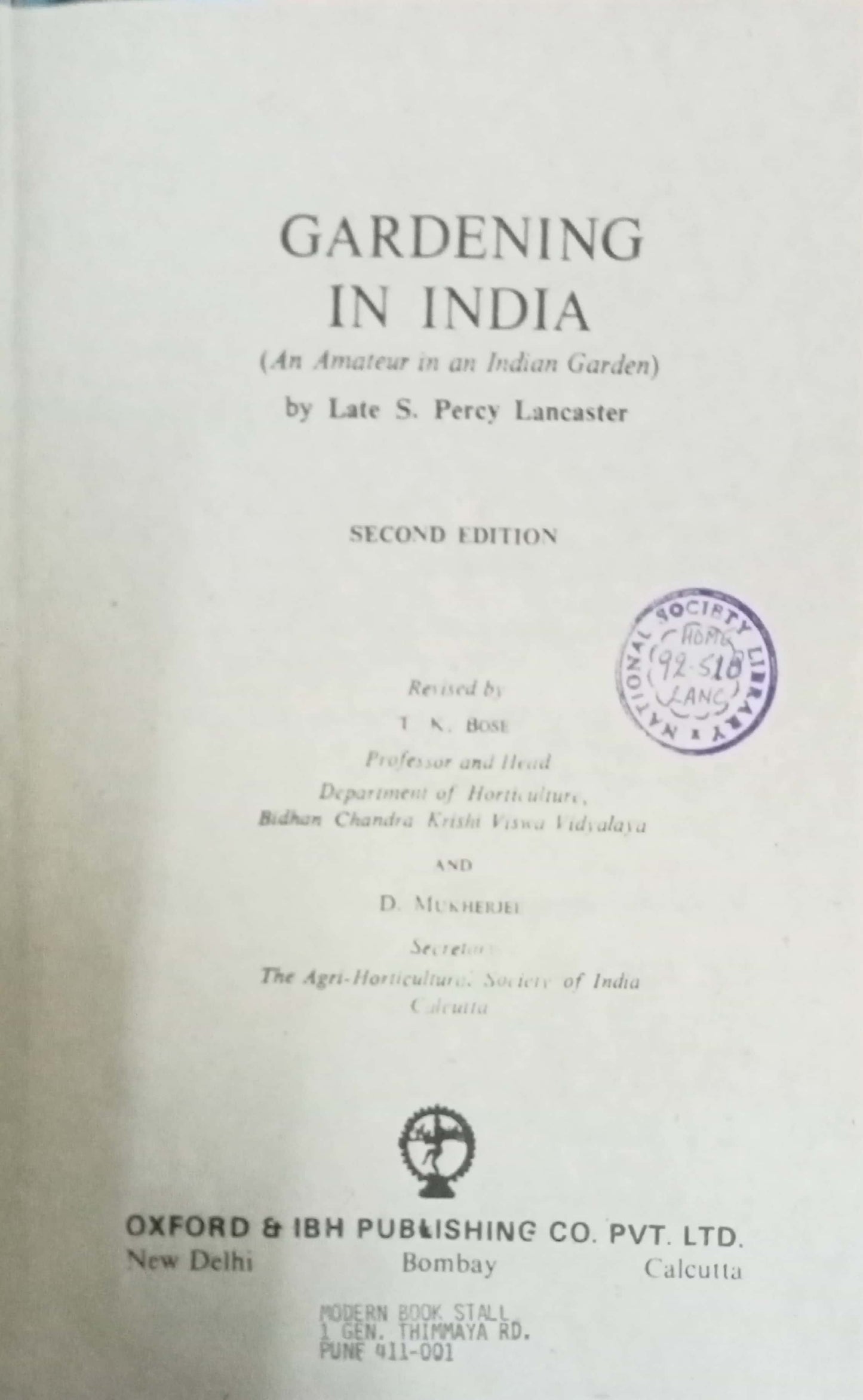 Gardening In India by Late S. Perrey Lancaster