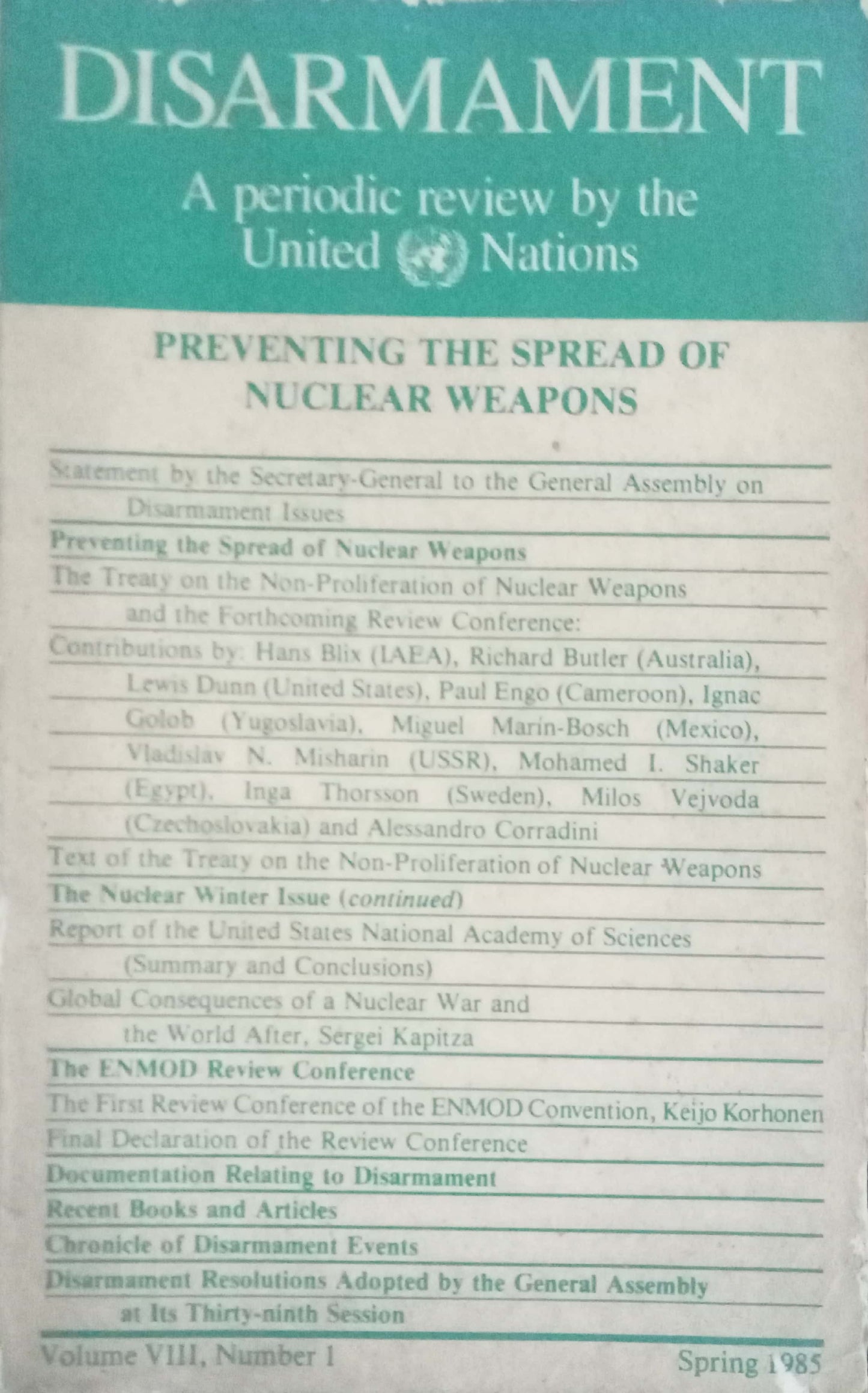 Disarmament