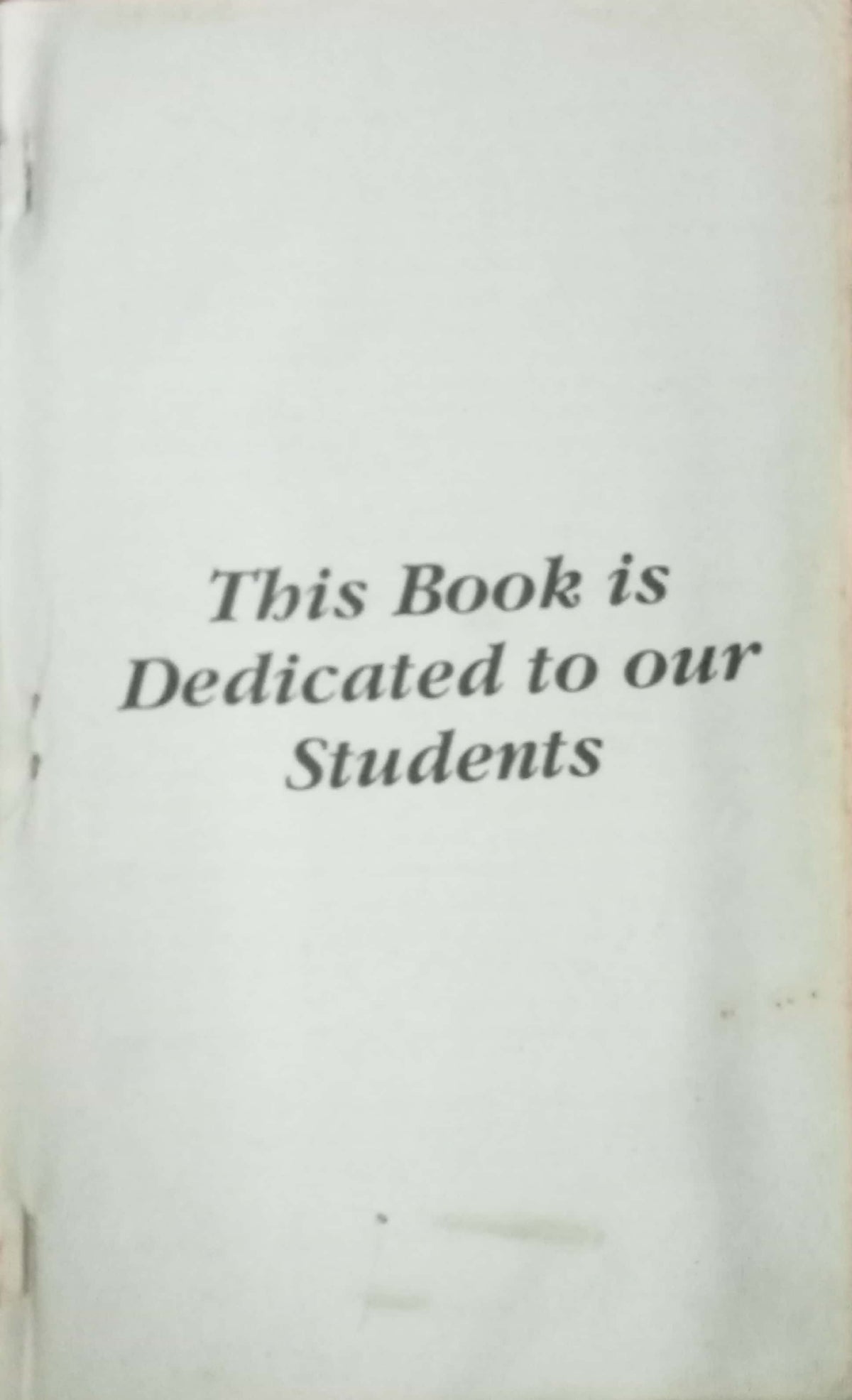 This Book Is Dedicated To Our Students (HD)