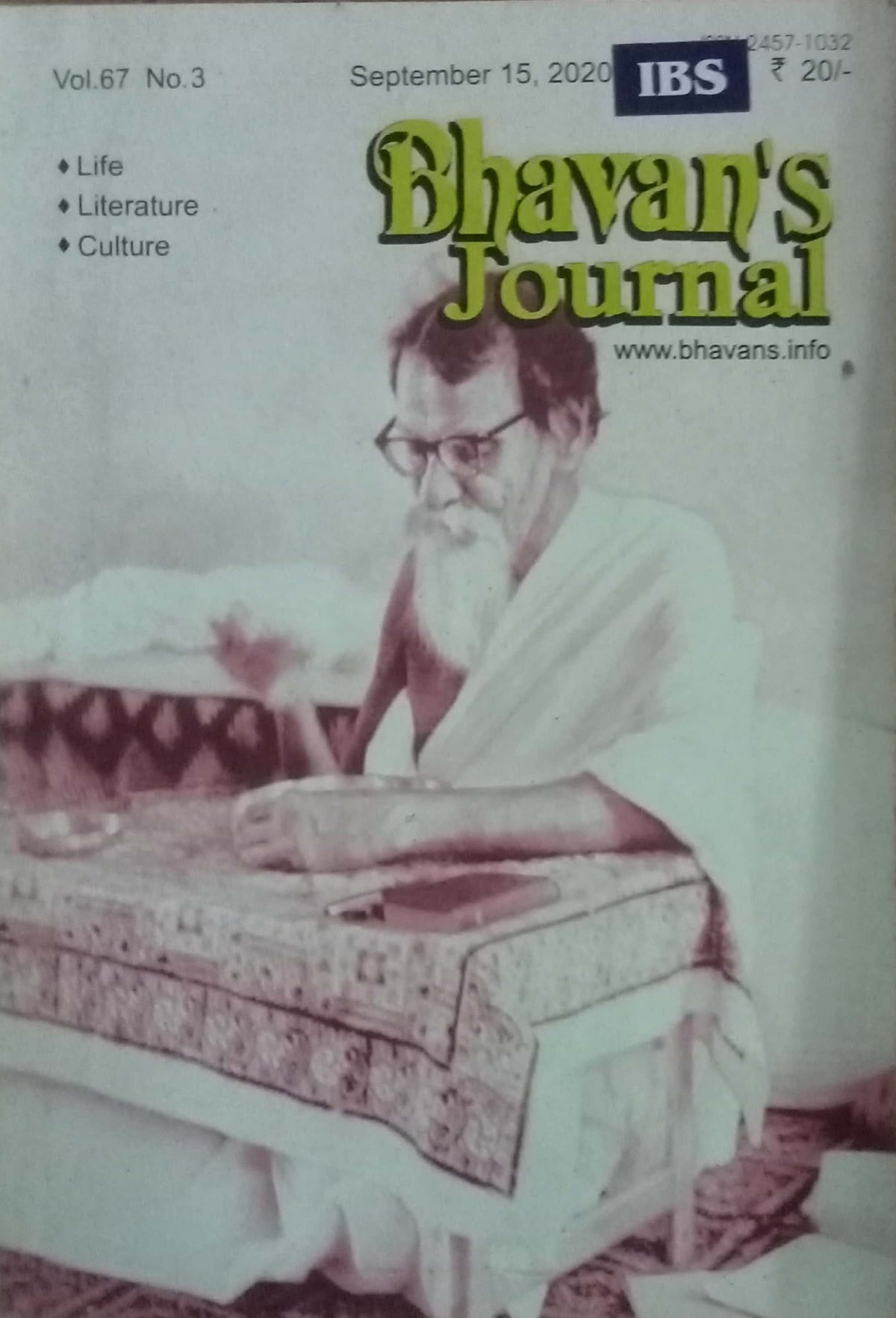 Bhavan's Journal September 15 2020