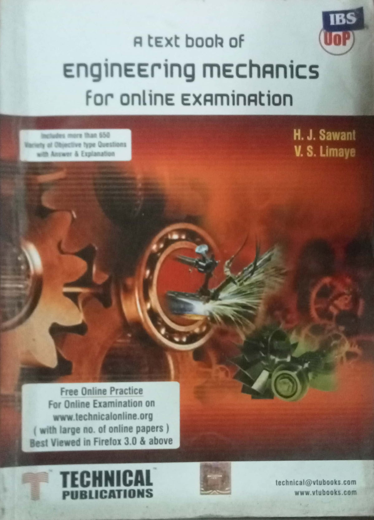 A Text Book Of Engineering Mechanics For Online Examination by H.J. Sawant