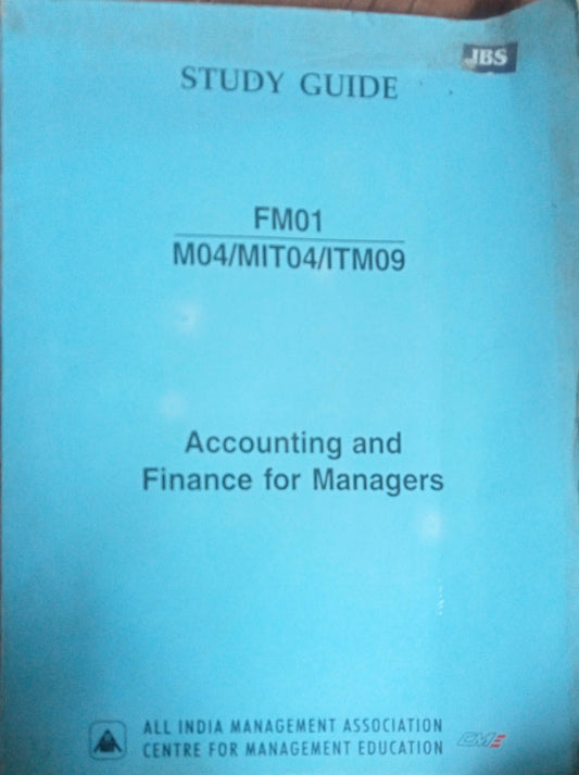 Accounting And Finance For Managers