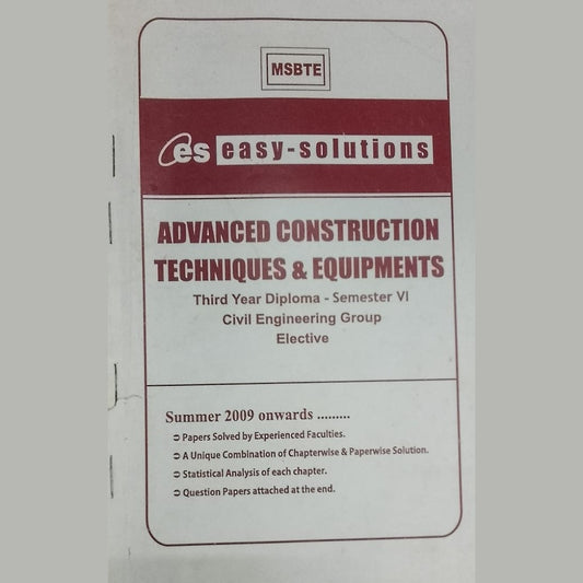 Advance Construction Techniques and Equipments