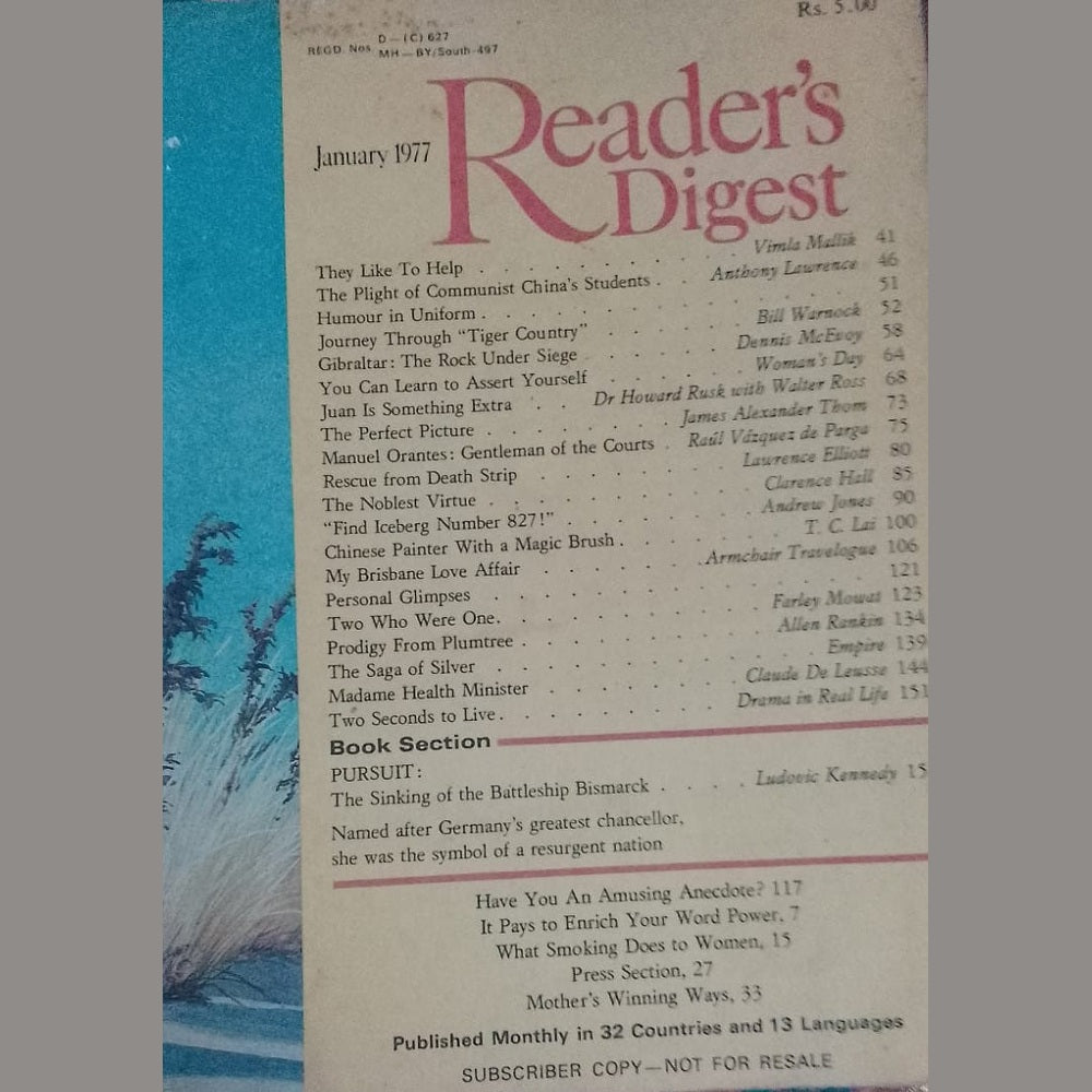 READER'S DIGEST - JANUARY 1977