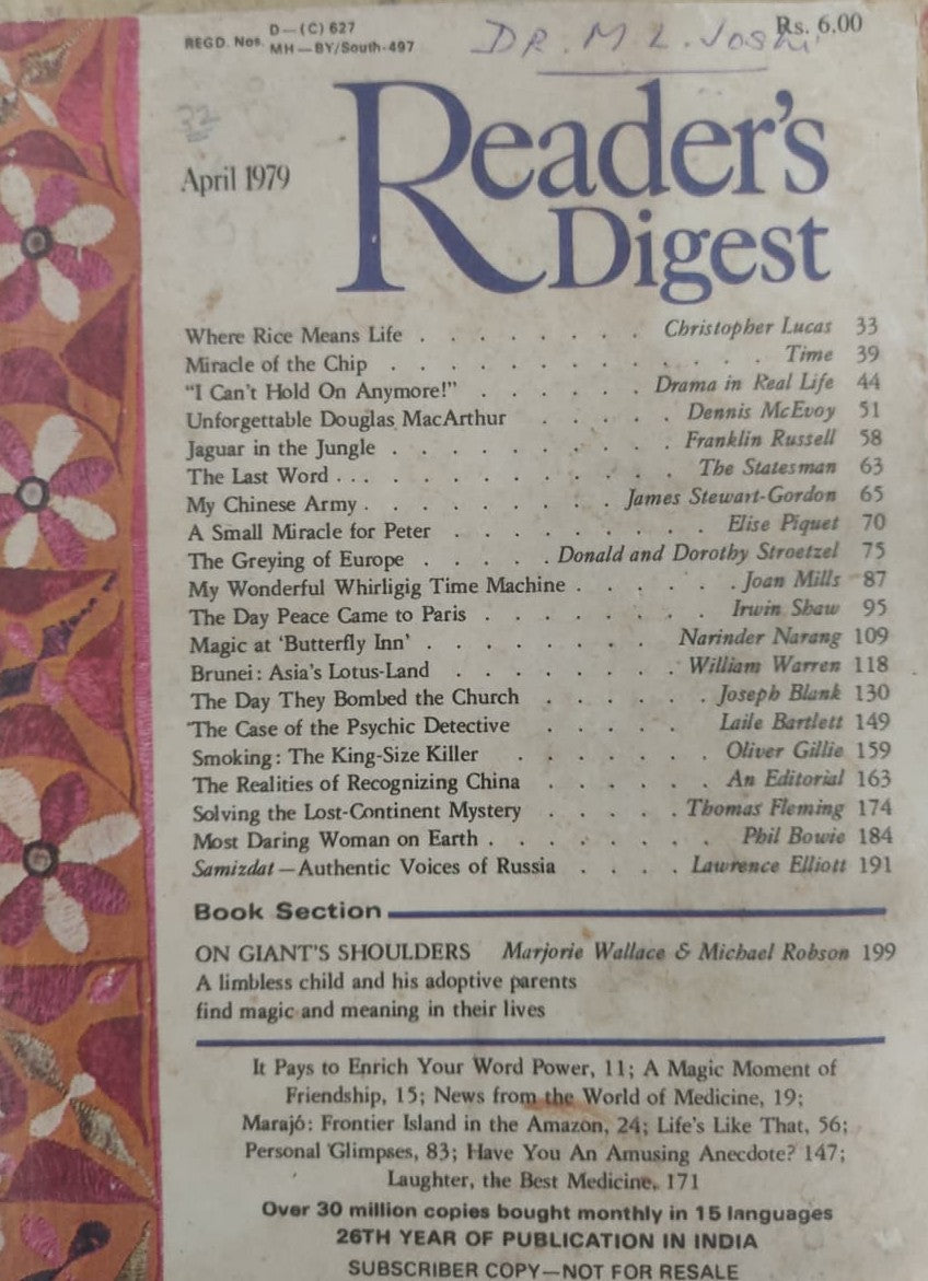 Reader's Digest April 1979