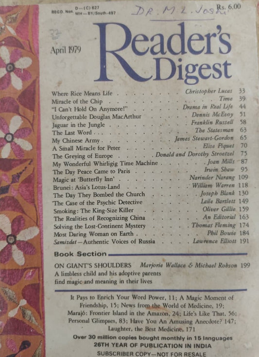 Reader's Digest April 1979