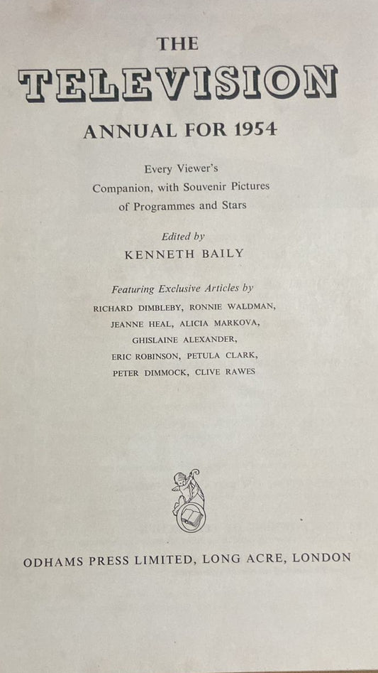 THE TELEVISION ANNUAL FOR 1954
