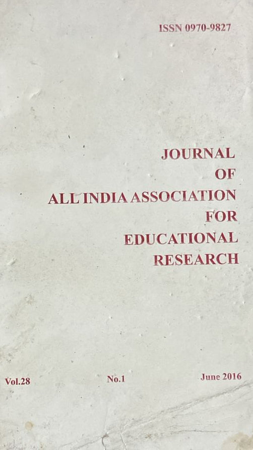JOURNAL OF ALL INDIA ASSOCIATION FOR EDUCATION RESEARCH