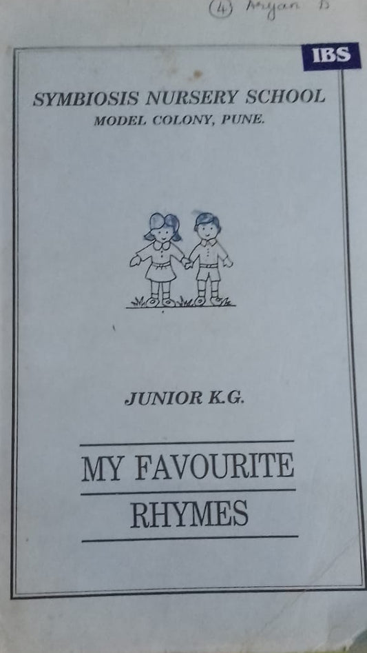 SYMBIOSIS NURSERY SCHOOL MY FAVOURITE RHYMES