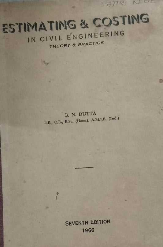 ESTIMATING AND COSTING IN CIVIL ENGINEERING THEORY AND PRACTICE (1966)