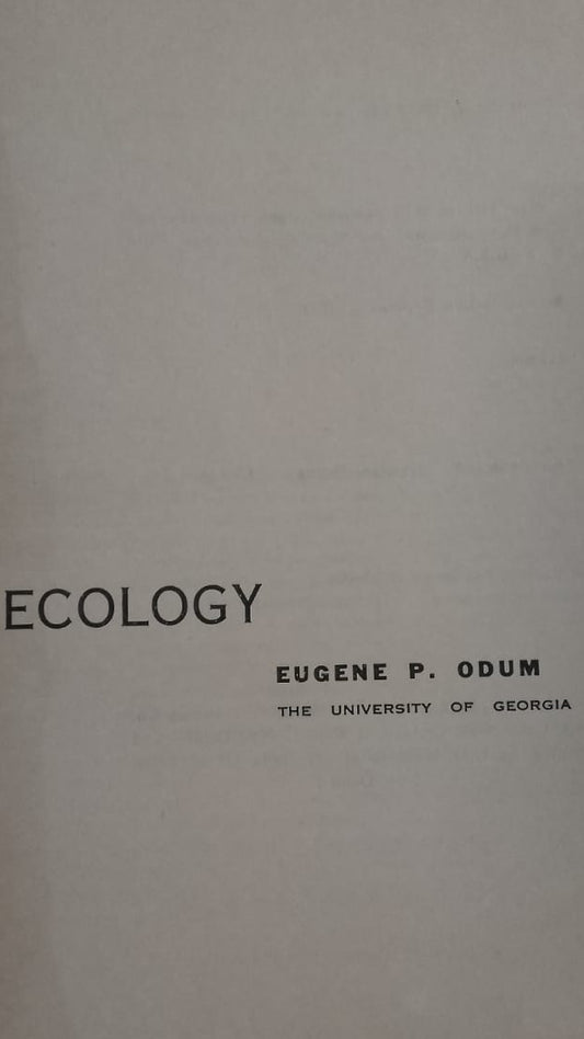 ECOLOGY BY EUGENE P ODUM
