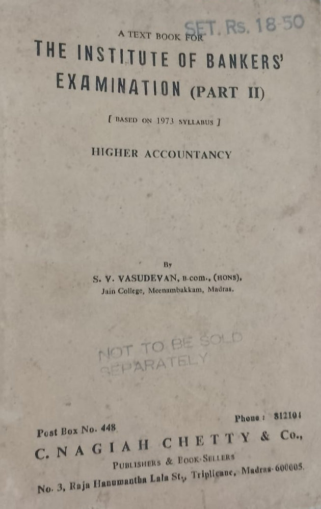 THE INSTITUTE OF BANKER'S EXAMINATION (PART II)