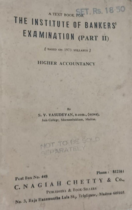 THE INSTITUTE OF BANKER'S EXAMINATION (PART II)