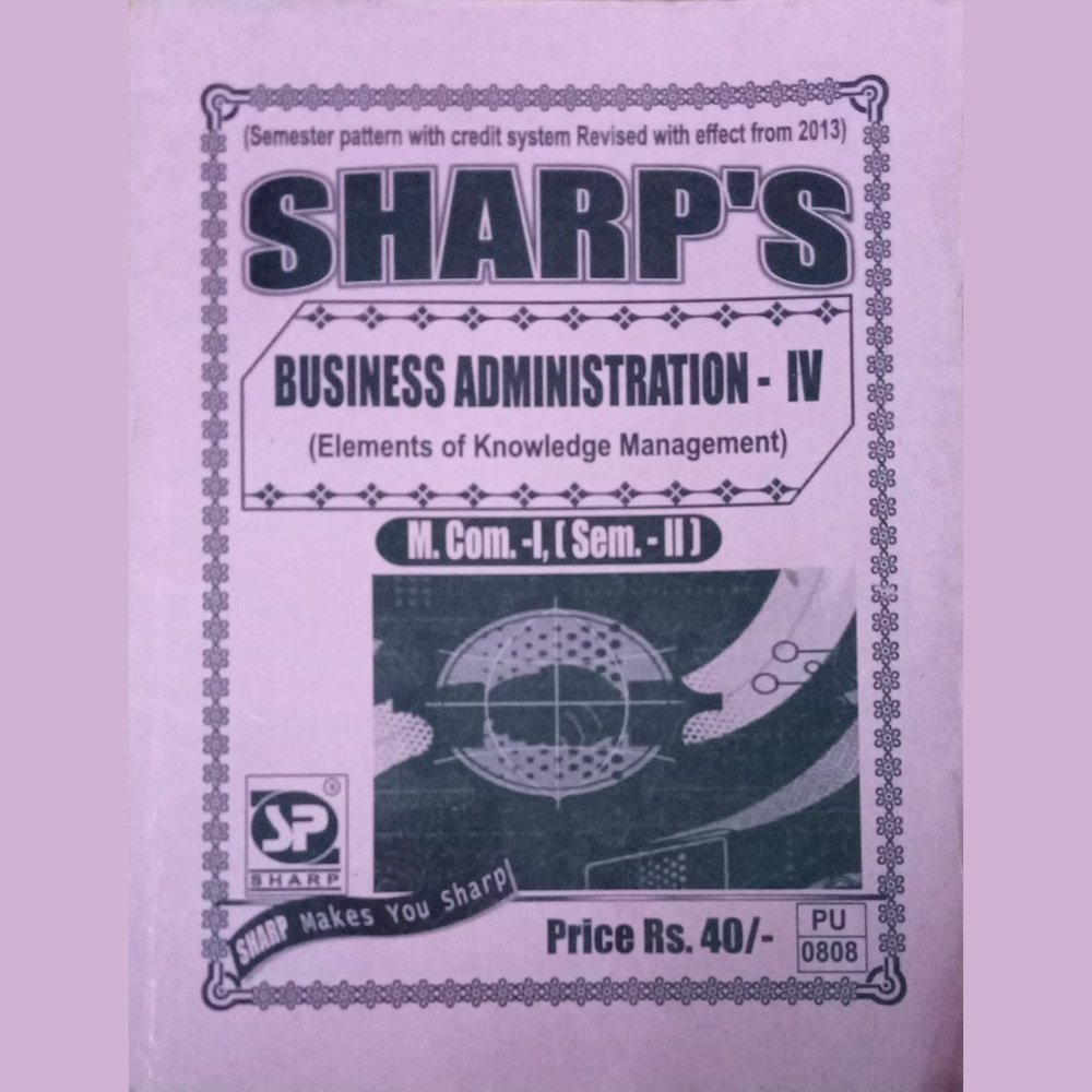 Sharp's Business Administration - IV (D)