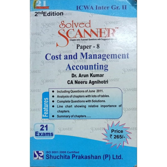 Cost and Management Accounting Paper-8 By Dr. Arun Kumar