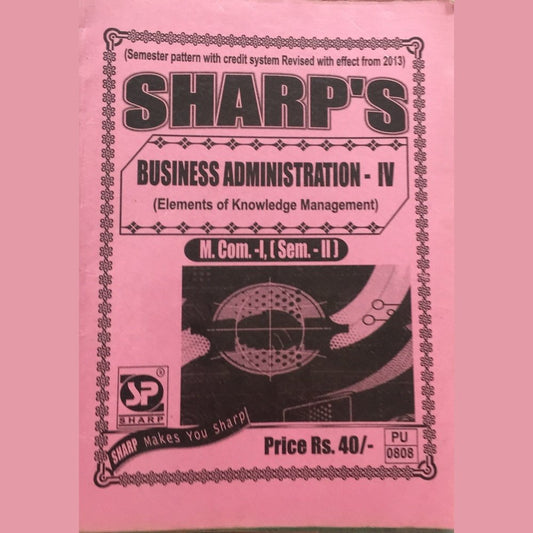 Sharp's Business Administration IV