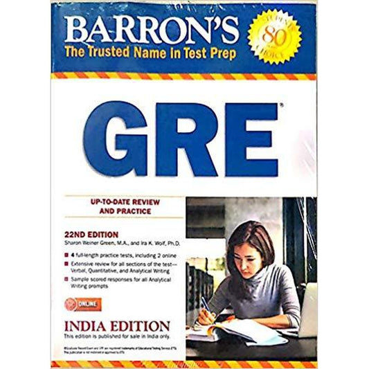 Barrons GRE 22nd edition by BARRON  Half Price Books India Books inspire-bookspace.myshopify.com Half Price Books India