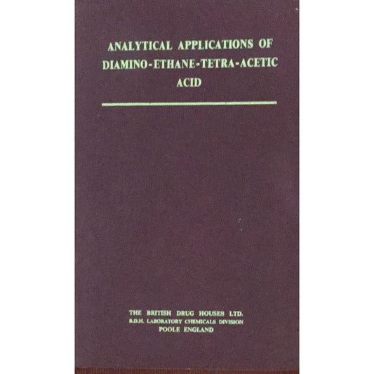 Analytical Applications Of Diamino - Ethane- Tetra - Acetic  Half Price Books India Print Books inspire-bookspace.myshopify.com Half Price Books India