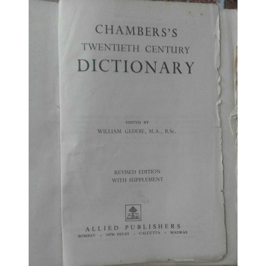 Chambers Tweentieth Century Dictionary  Half Price Books India Books inspire-bookspace.myshopify.com Half Price Books India
