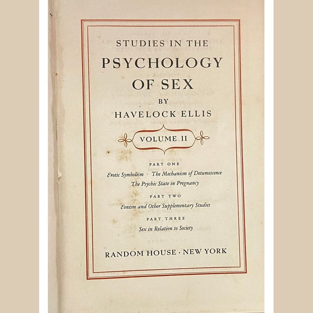 Studies in the Psychology of Sex by Havelock Ellis (1936)