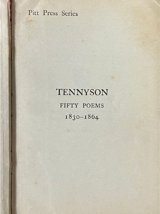 Tennyson Fifty Poems 1830 - 1864 by J H Lobban (1924)  Half Price Books India Books inspire-bookspace.myshopify.com Half Price Books India