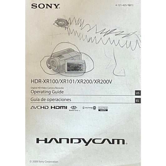 Sony Handycam HDR XR100 Operating Guide