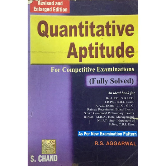 Quantitative Aptitude (Fully Solved) by R A Aggarwal  Half Price Books India Books inspire-bookspace.myshopify.com Half Price Books India