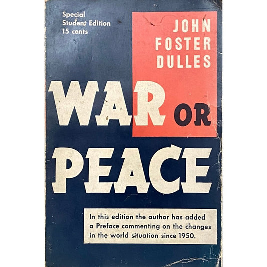 War or Peace by John Foster Dulles  Half Price Books India Books inspire-bookspace.myshopify.com Half Price Books India