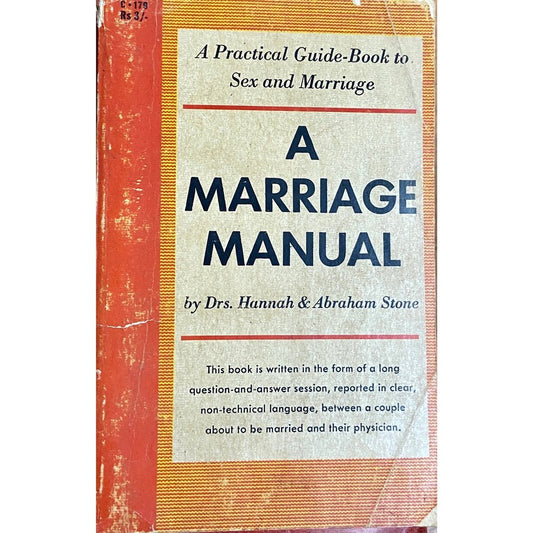 A Marriage Manual by Drs Hannah and Abhraham Stone (1970)  Half Price Books India Books inspire-bookspace.myshopify.com Half Price Books India