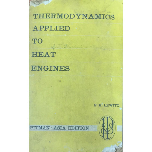 Thermodynamics Applied To Heat Engines by E H Lewitt  Half Price Books India Books inspire-bookspace.myshopify.com Half Price Books India