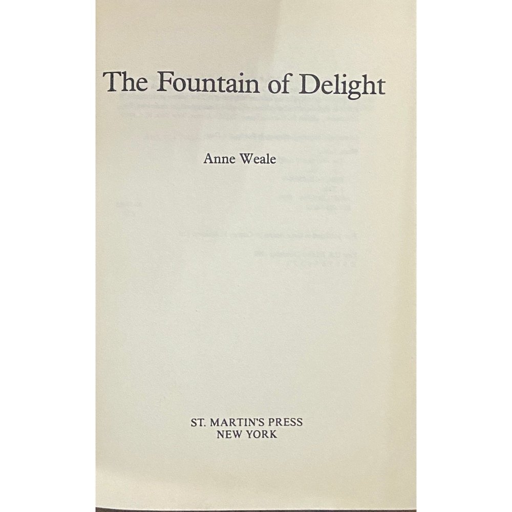 The Fountain of Delight by Anne Weale