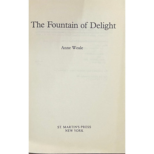 The Fountain of Delight by Anne Weale
