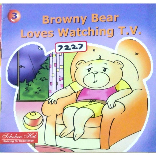 Browny bear loves watching T.V.  Half Price Books India Books inspire-bookspace.myshopify.com Half Price Books India