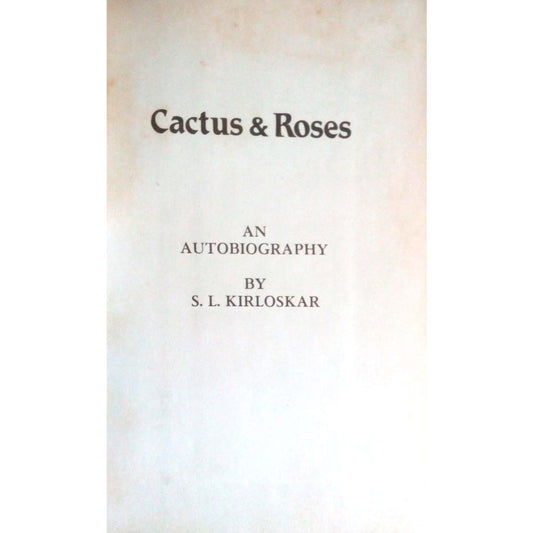 Cactus &amp; Roses by S.L.Kirloskar  Half Price Books India Books inspire-bookspace.myshopify.com Half Price Books India