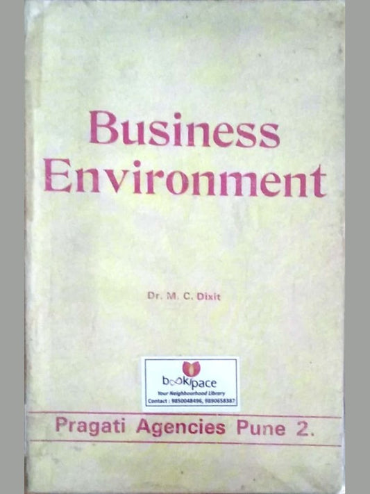 Business environment by Dr. M.C.Dixit  Half Price Books India Books inspire-bookspace.myshopify.com Half Price Books India