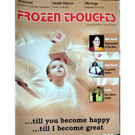 Frozen thoughts Feb 2006: ...till you become happy ...till I become great  Half Price Books India Books inspire-bookspace.myshopify.com Half Price Books India