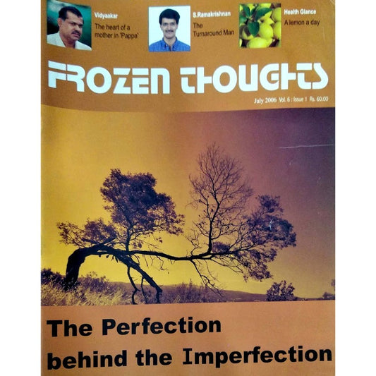 Frozen thoughts Jul 2006: The perfection behind the imperfection  Half Price Books India Books inspire-bookspace.myshopify.com Half Price Books India