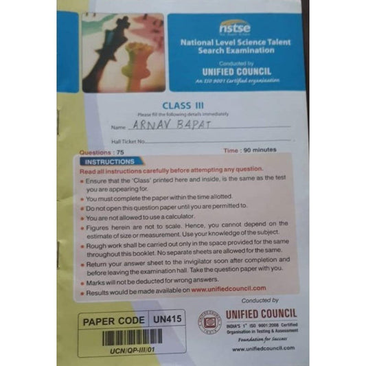 National Level Science Talent Search Examination Class III Previous Questions  Half Price Books India Books inspire-bookspace.myshopify.com Half Price Books India