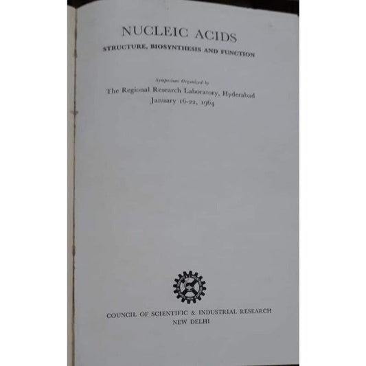 Nucleic Acids Structures Biosynthesis and Functions  Library Bound  Half Price Books India Books inspire-bookspace.myshopify.com Half Price Books India