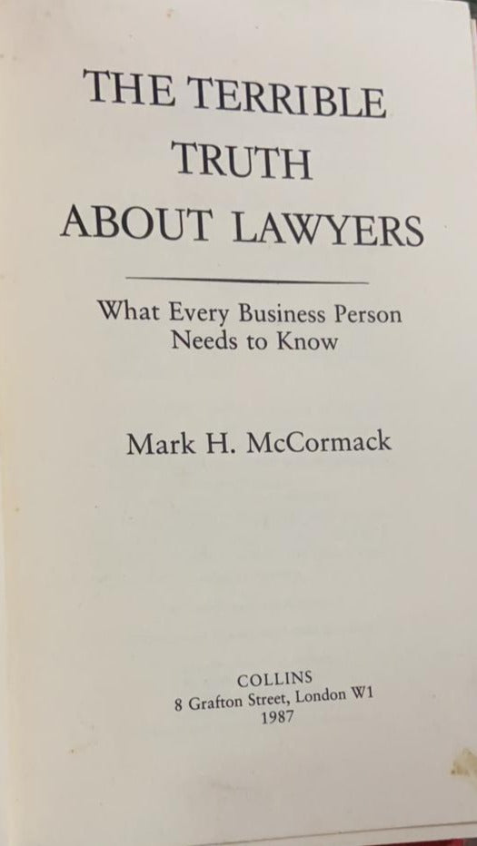 Terrible Truth About Lawyers By Mark H MC Cormack  Half Price Books India Books inspire-bookspace.myshopify.com Half Price Books India