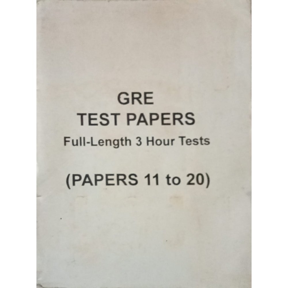 GRE TEST PAPERS Full-Length 3 Hour Tests  Half Price Books India Books inspire-bookspace.myshopify.com Half Price Books India