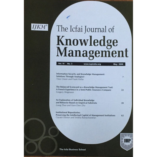 The Icfai Journal of knowledge Management (Vol.VI  No.3)  Inspire Bookspace Print Books inspire-bookspace.myshopify.com Half Price Books India